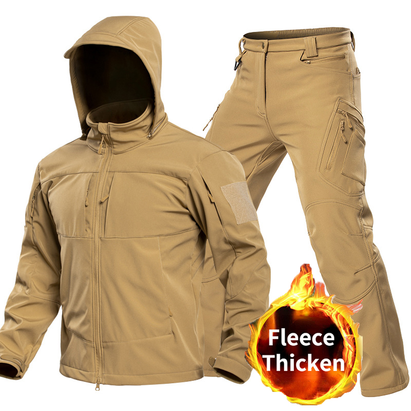 Hunting Outdoor - Combinaison tactique softshell pour homme, veste