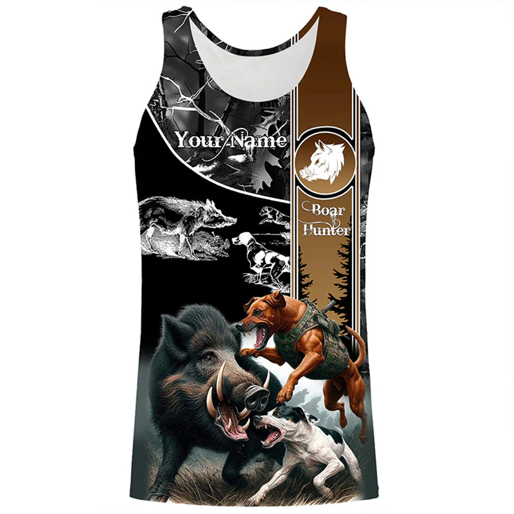 Hunting Dog Outdoor - Débardeur personnalisé Boar Hunter pour hommes,