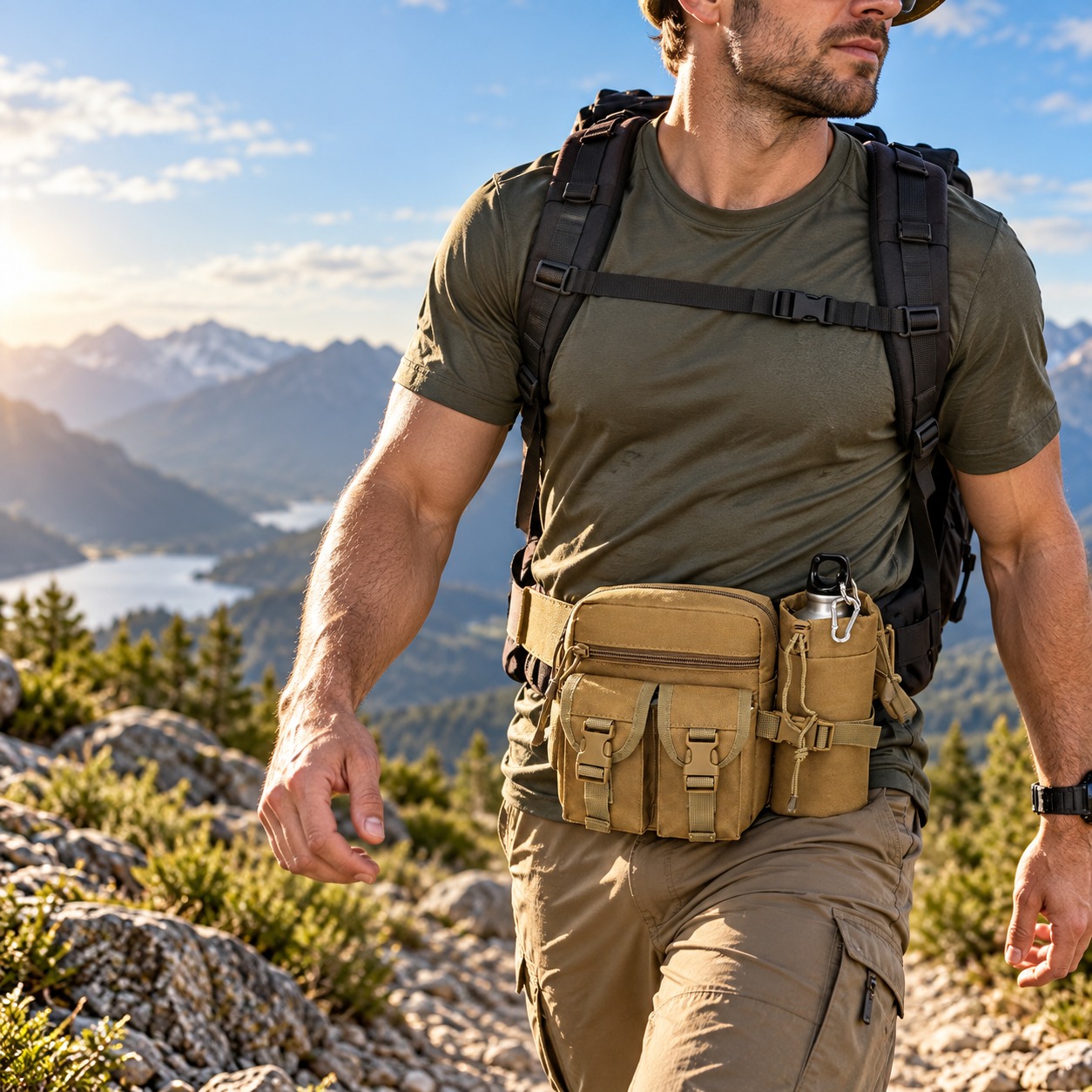 Outdoor Hunting Belt - Sac banane tactique multifonctionnel, sac de