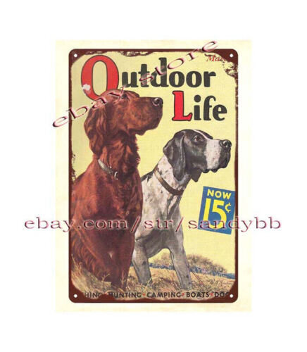 Hunting And Outdoor Shop - Panneau en métal rustique pour chien