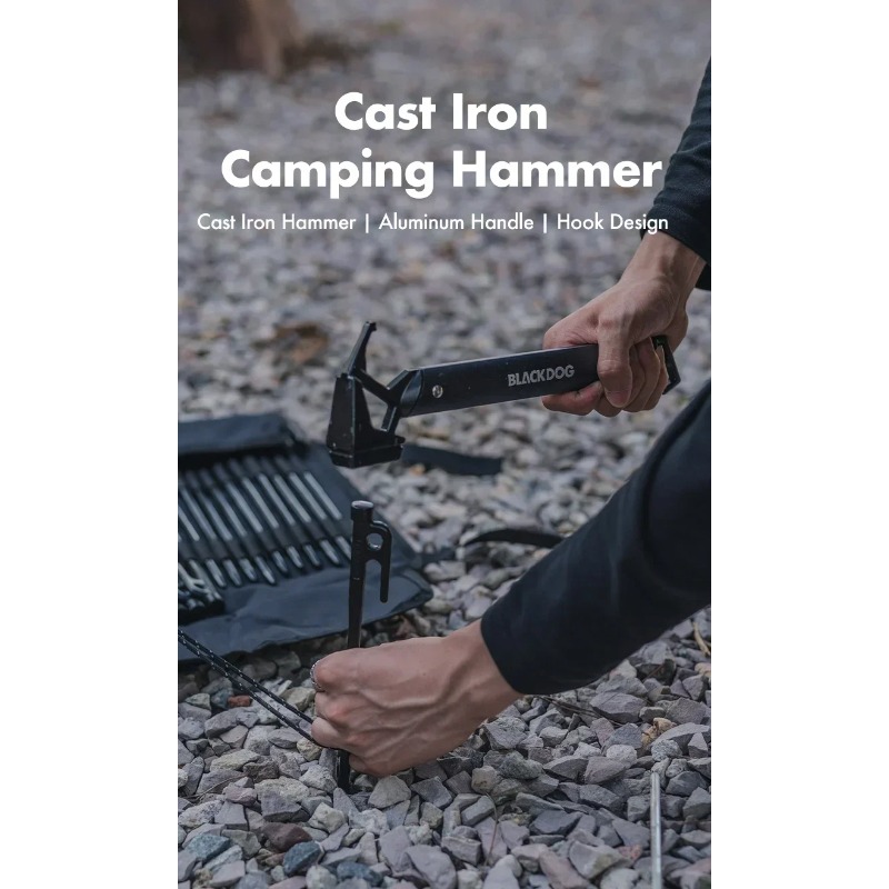 Hunting Camp Outdoor Supplies - Outil de survie BLACKDOG Camp Hammer,