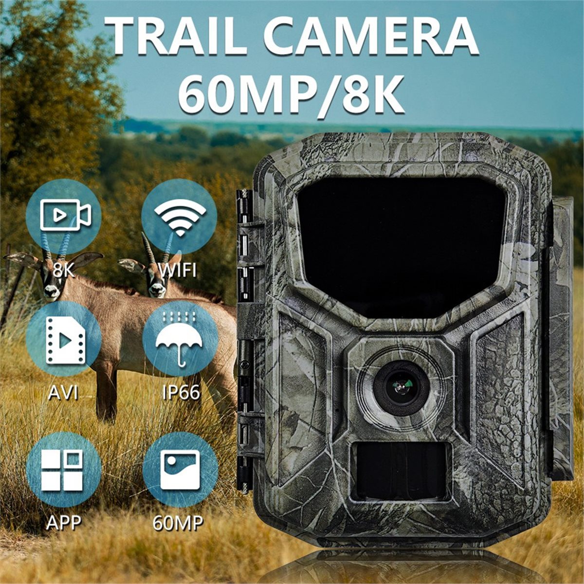 Caméra de chasse 8K HD avec vi - Hunting Outdoor Rug avis et prix